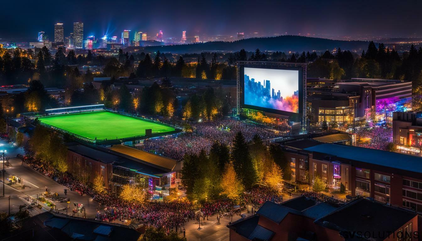 Outdoor LED Screen in Eugene: Transform Your Events with Sound & Video Solutions