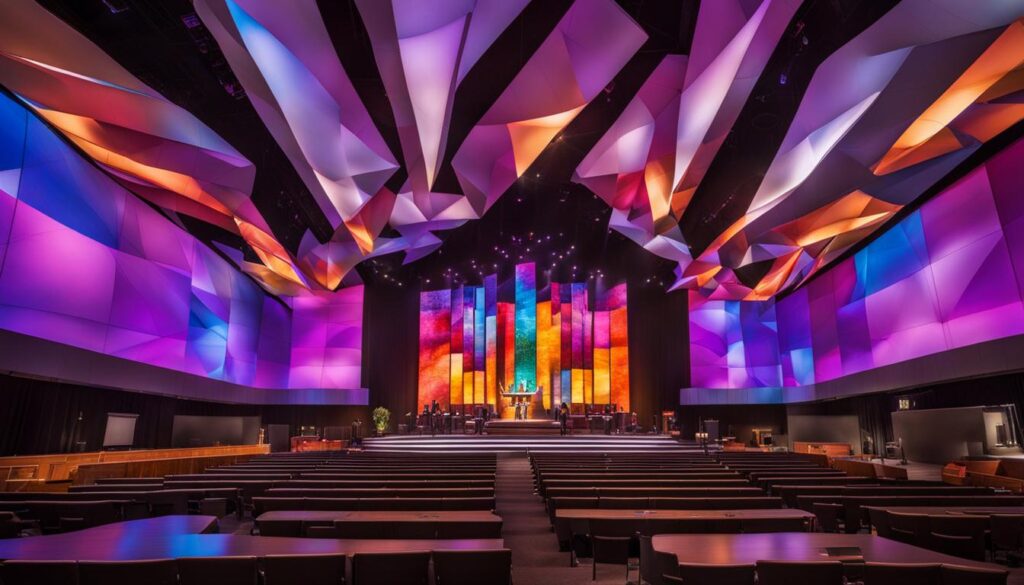 Cuyahoga Falls church LED wall