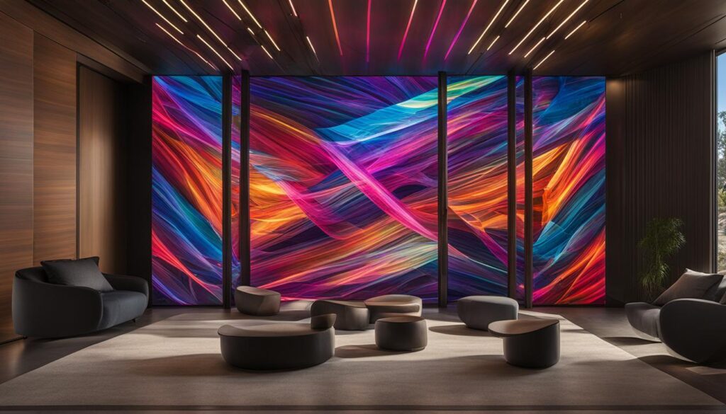 Indoor LED screen in action Indoor LED screen in action