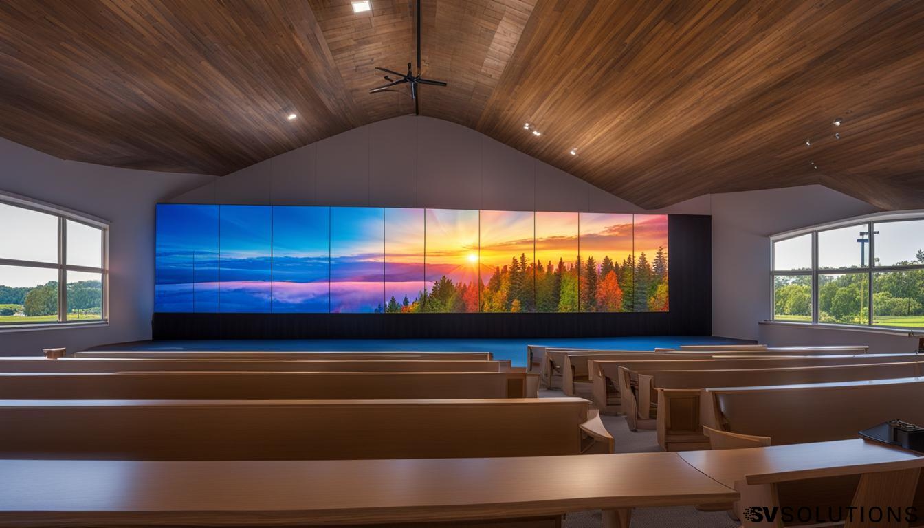 LED Screen for Church in Clinton Township with Sound & Video Solutions