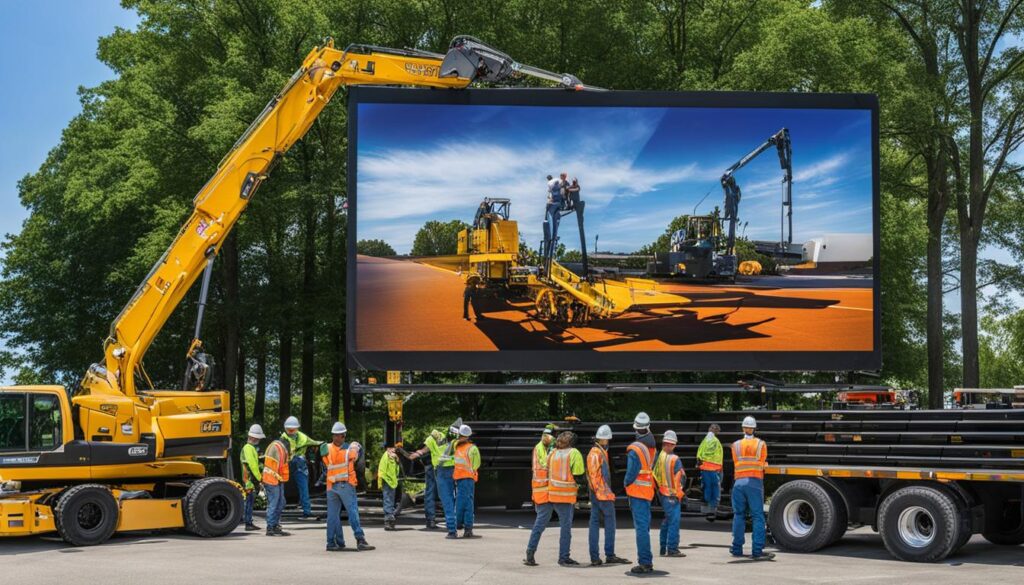 LED screen installation LED screen installation