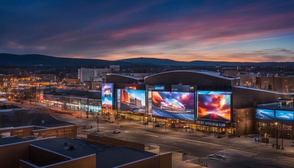 LED screen panels in action LED screen panels in action