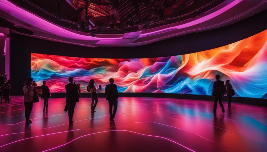 LED video wall displays image LED video wall displays image