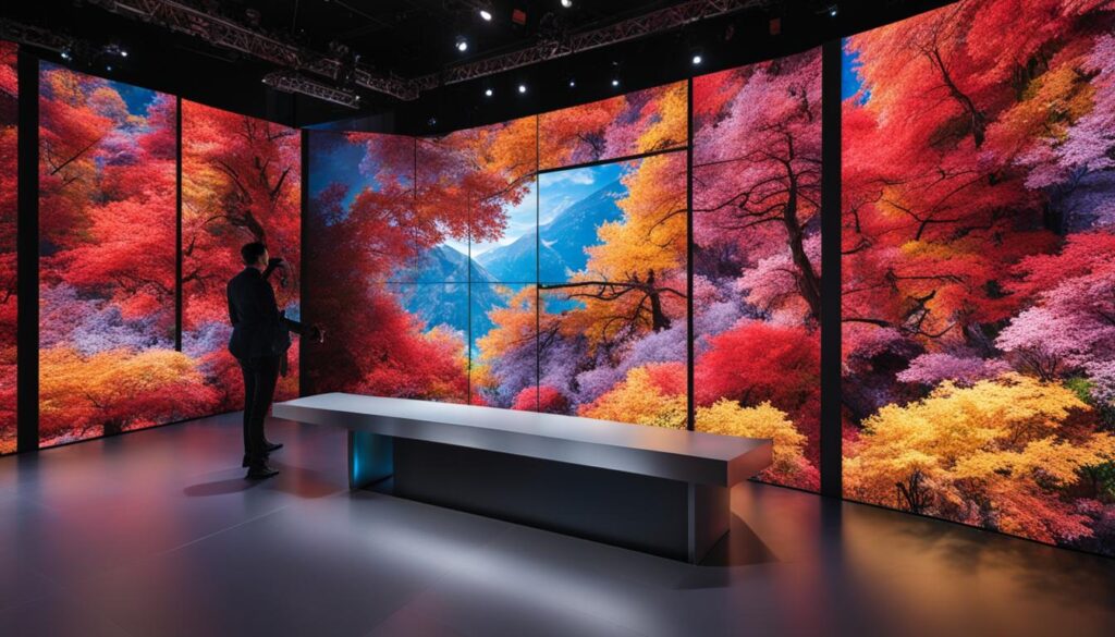 LED video wall in action LED video wall in action