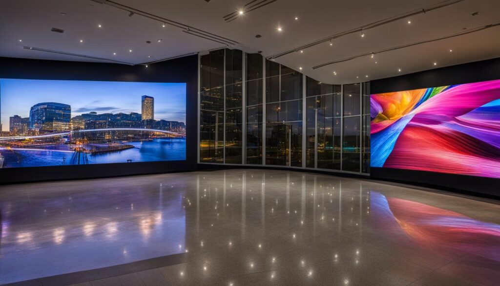 LED video wall installation