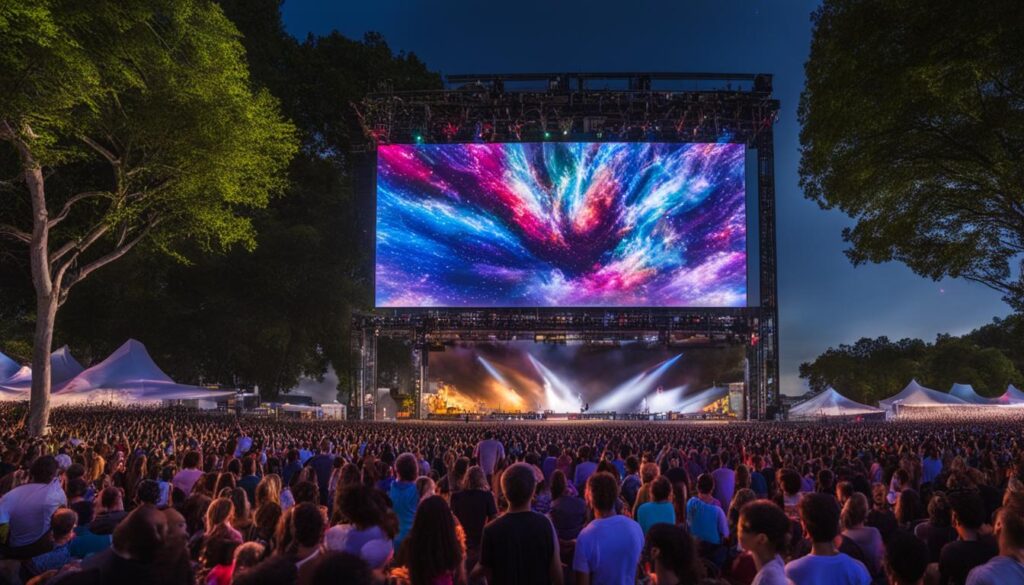 LED video wall installation in action LED video wall installation in action