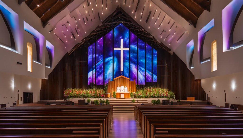 LED wall for worship services