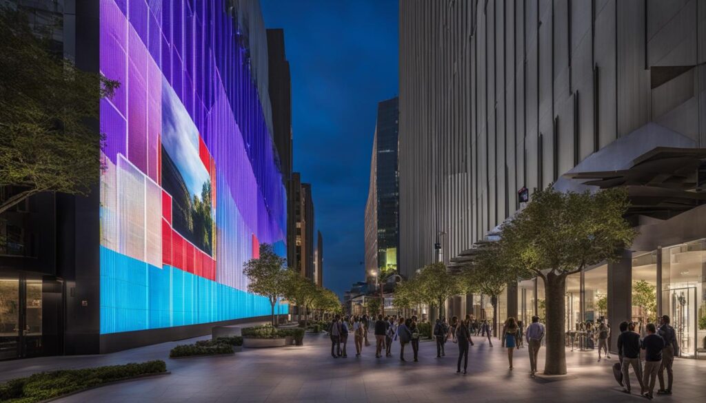 LED wall installation LED wall installation