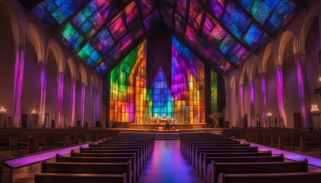 LED wall installation