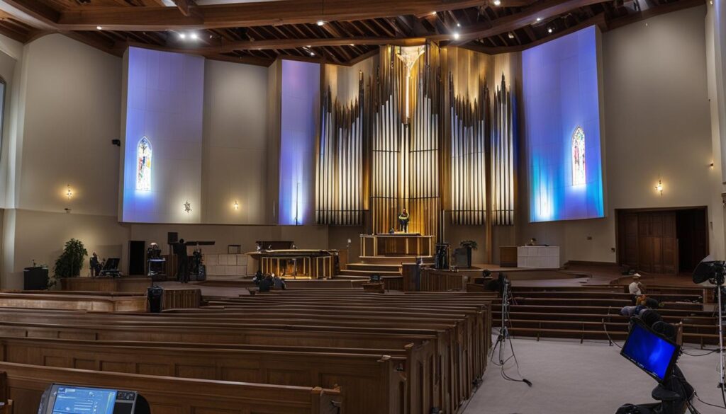 LED wall installation LED wall installation