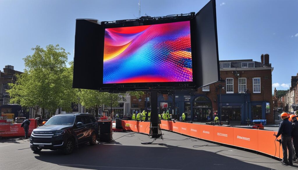 Outdoor LED Screen Installation Outdoor LED Screen Installation