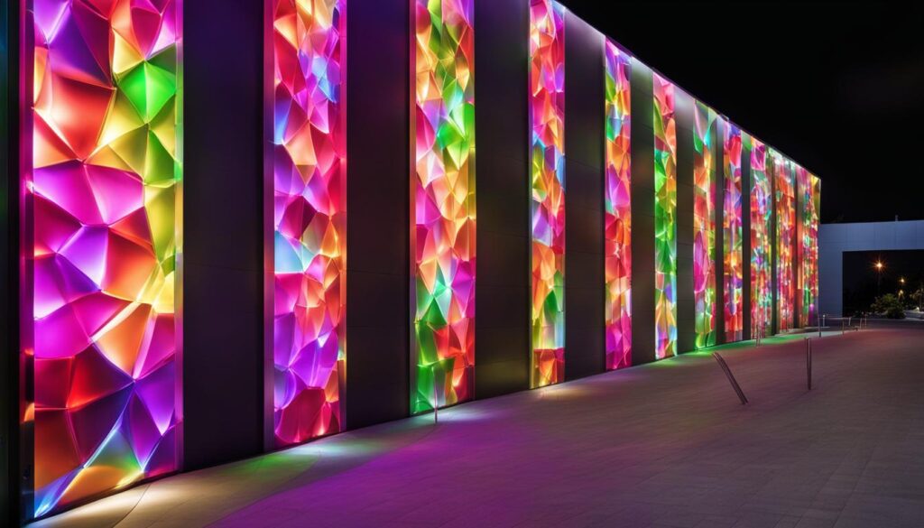 Outdoor LED wall installation
