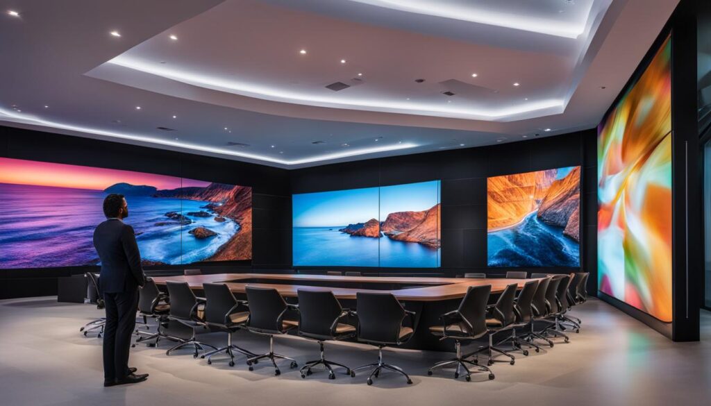 Professional LED video wall installation