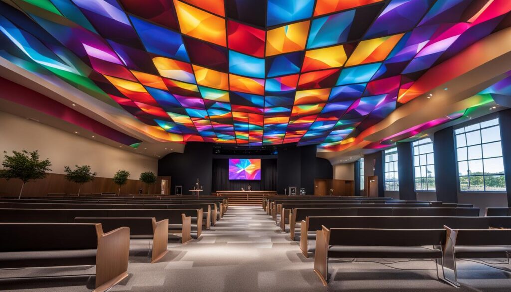 Rockville church LED wall