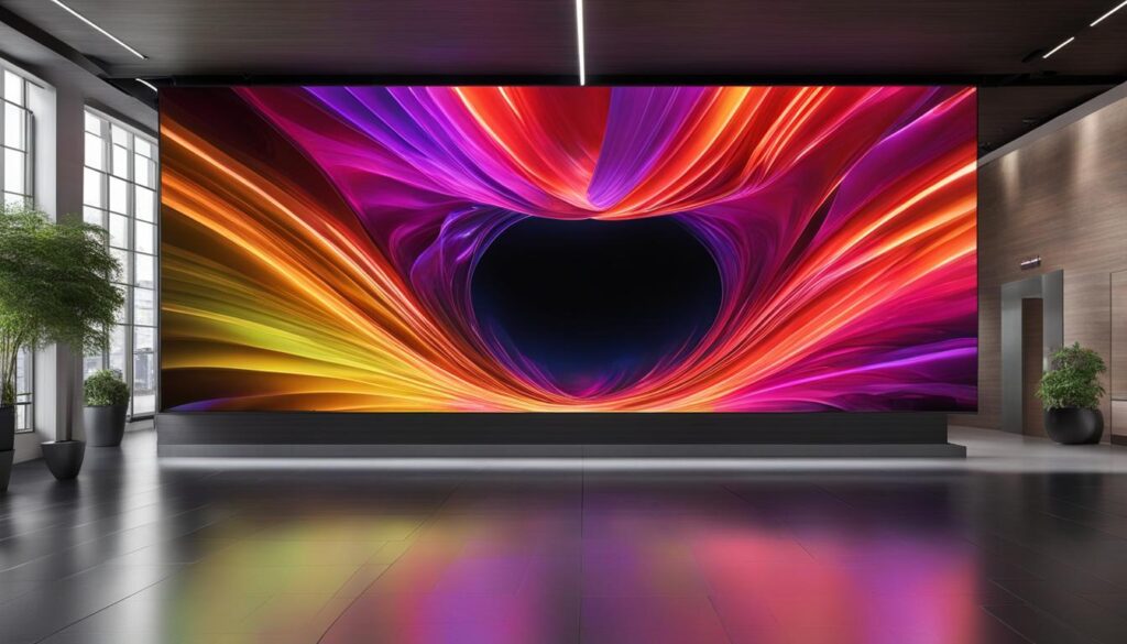 indoor LED video wall in use indoor LED video wall in use