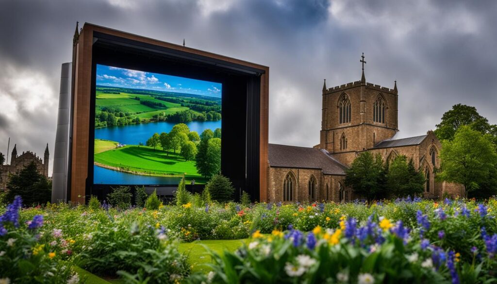 outdoor LED screen for church in York outdoor LED screen for church in York