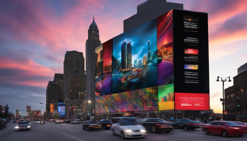 outdoor advertising with LED screens
