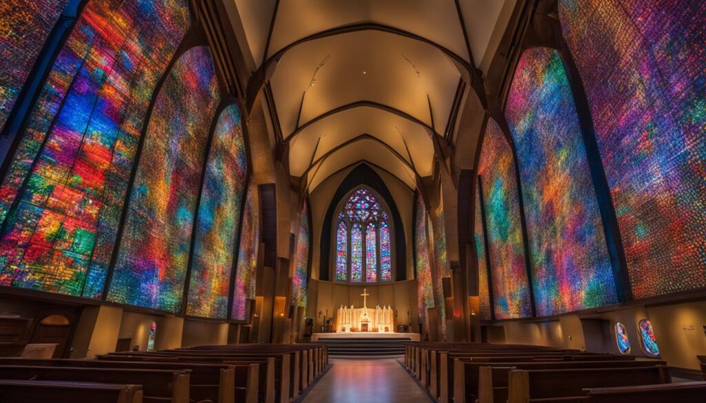 Church LED wall installation