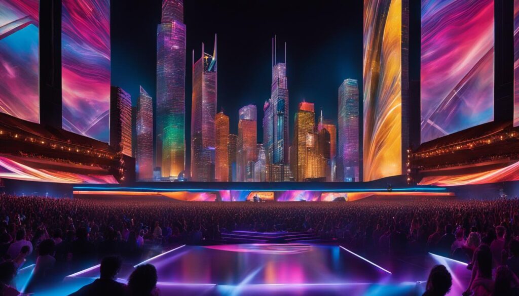 Concert Video Displays and Stage Backdrop Screens