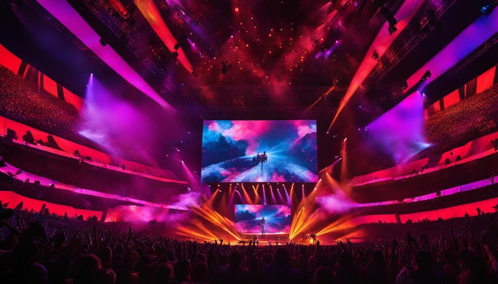 Concert video wall installation