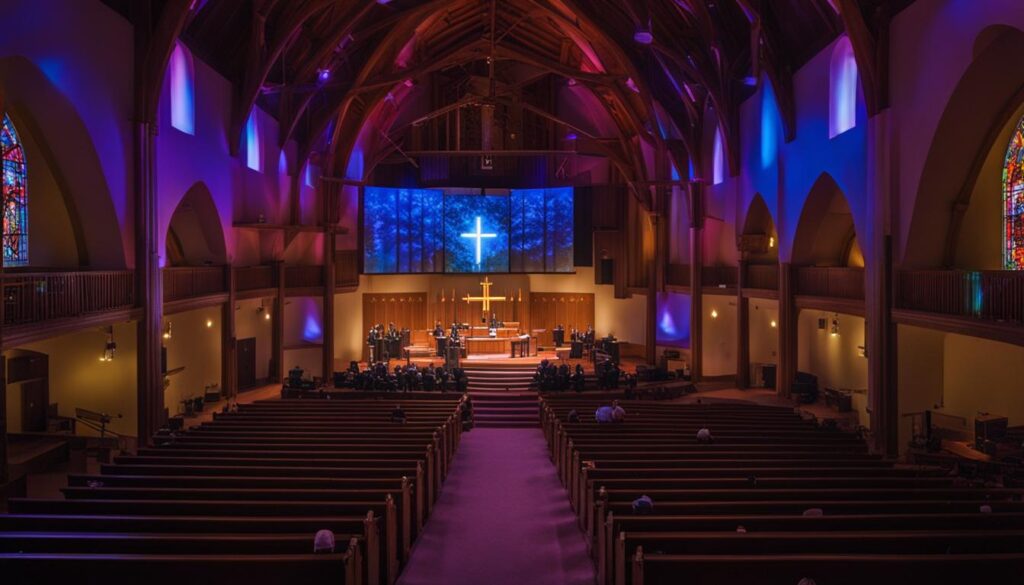 LED display for worship services