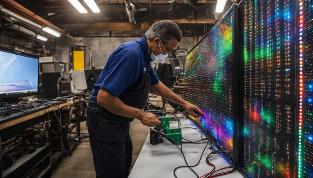 LED display screen installation