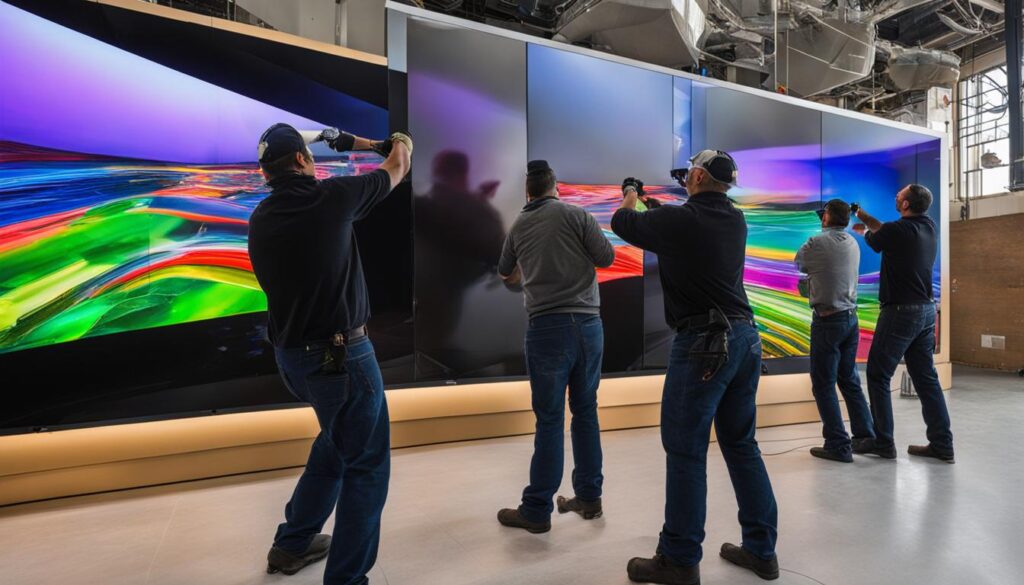 LED panel installation Lowell