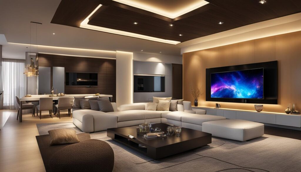 LED panel wall for residential use