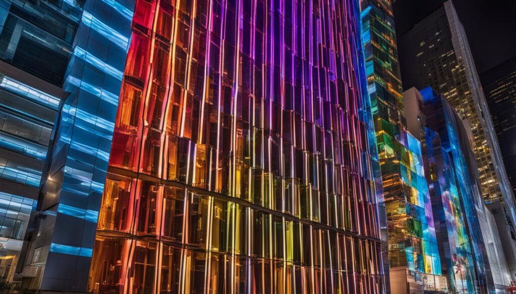 LED panel wall installation