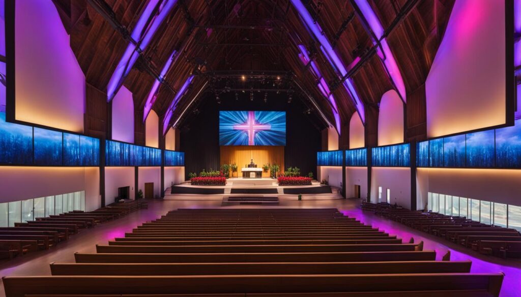 LED screen for worship service