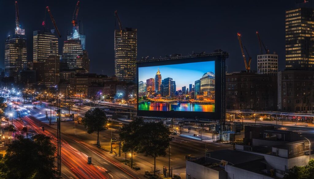 LED screen installation