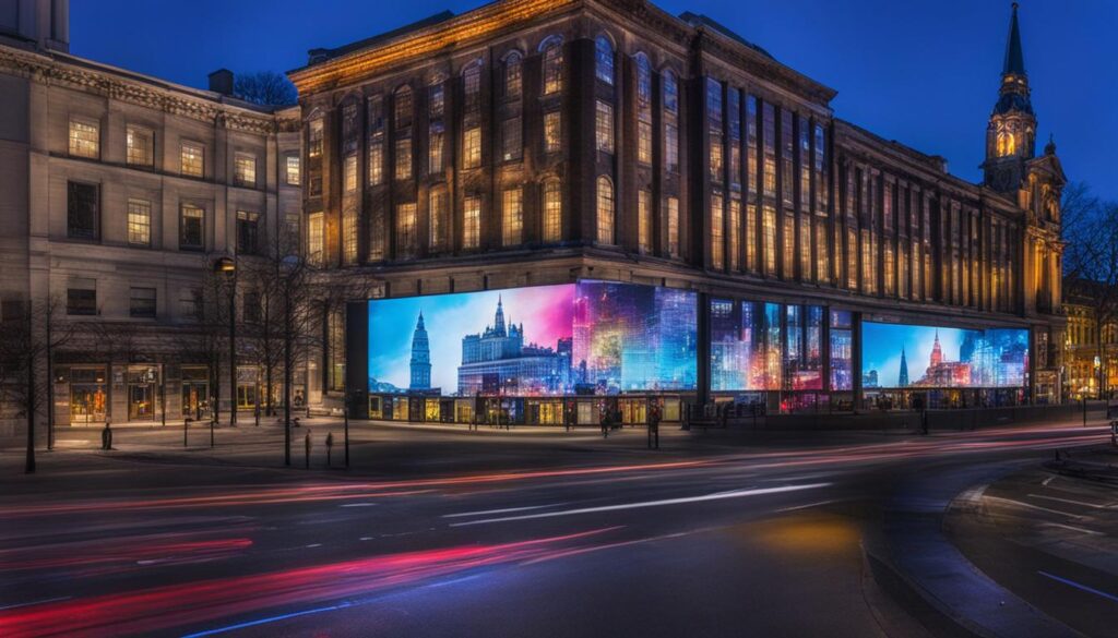 LED screen installation