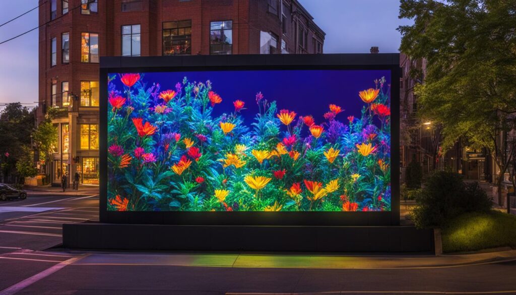 LED screen installation