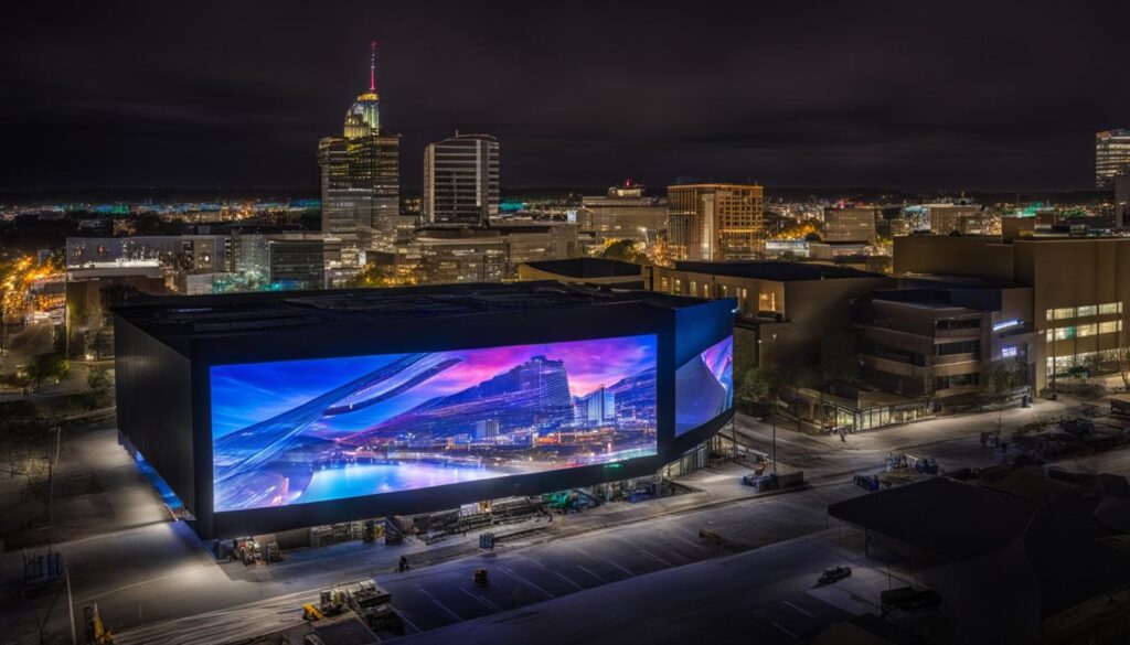 LED screen installation