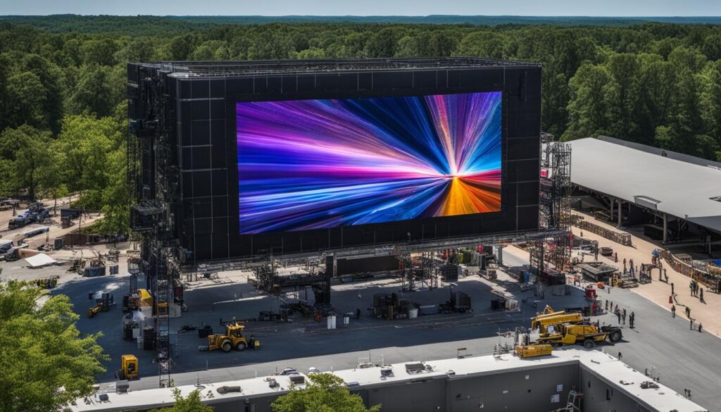 LED screen installation LED screen installation