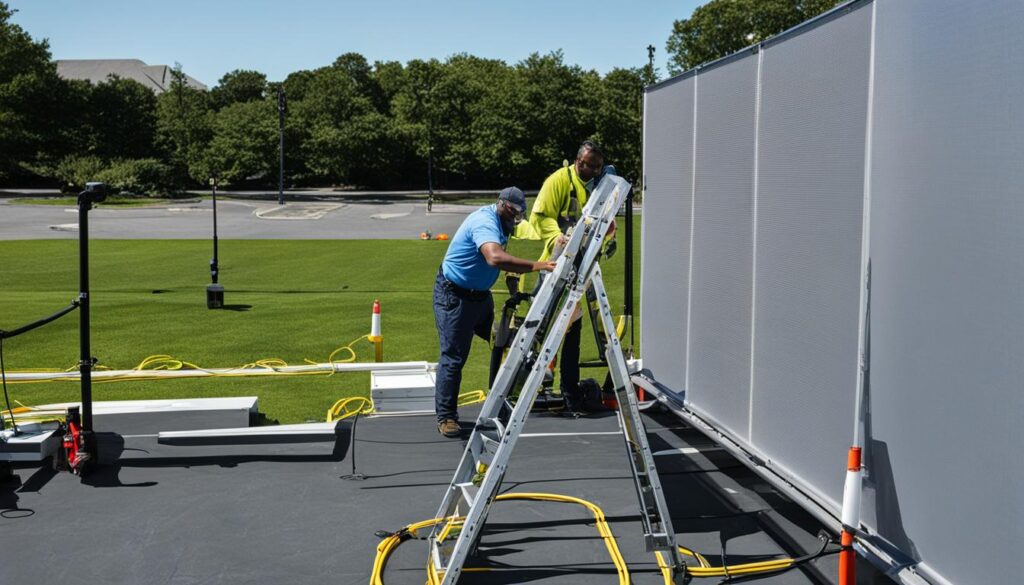 LED screen panel maintenance