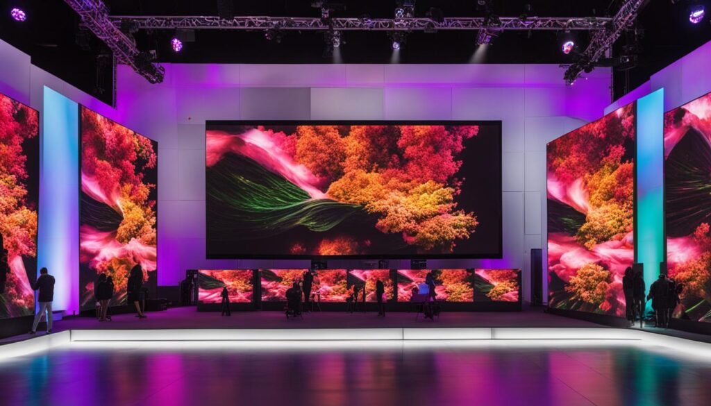 LED video wall for events in Lowell