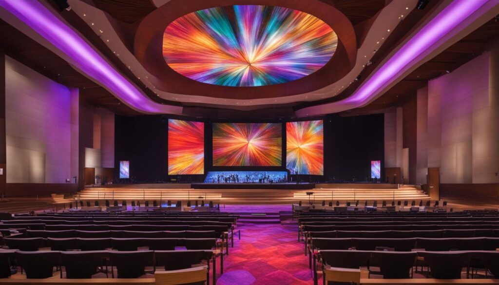LED video wall for religious gatherings LED video wall for religious gatherings