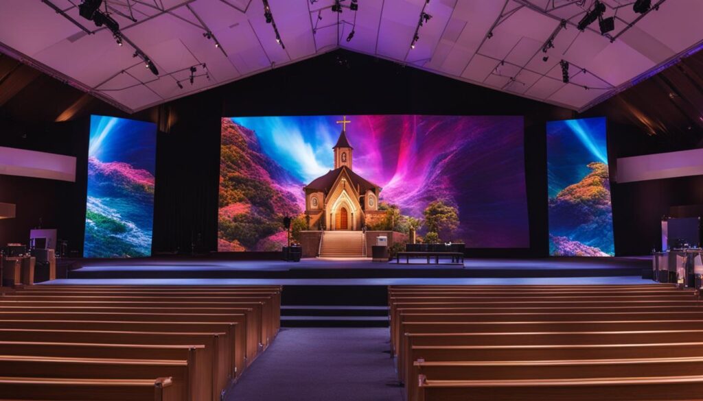 LED video wall for worship experiences