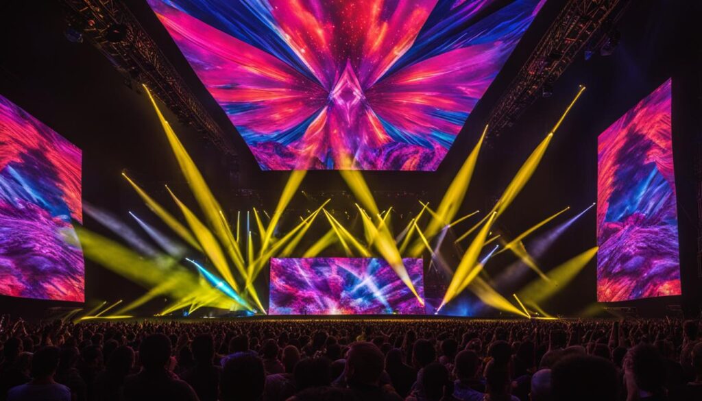 LED video wall in action LED video wall in action