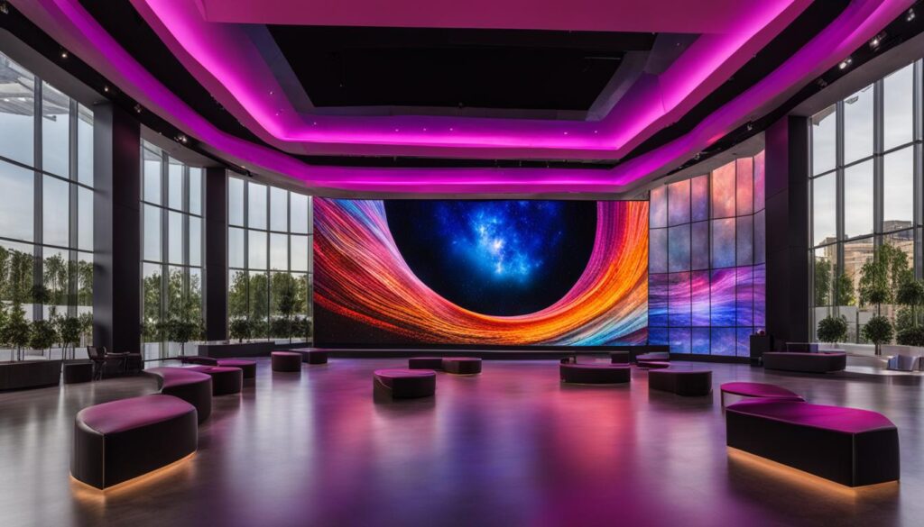 LED video wall installation