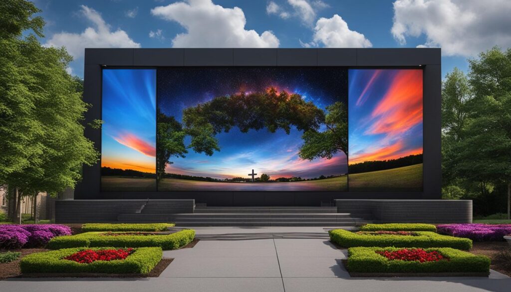 LED video wall installation