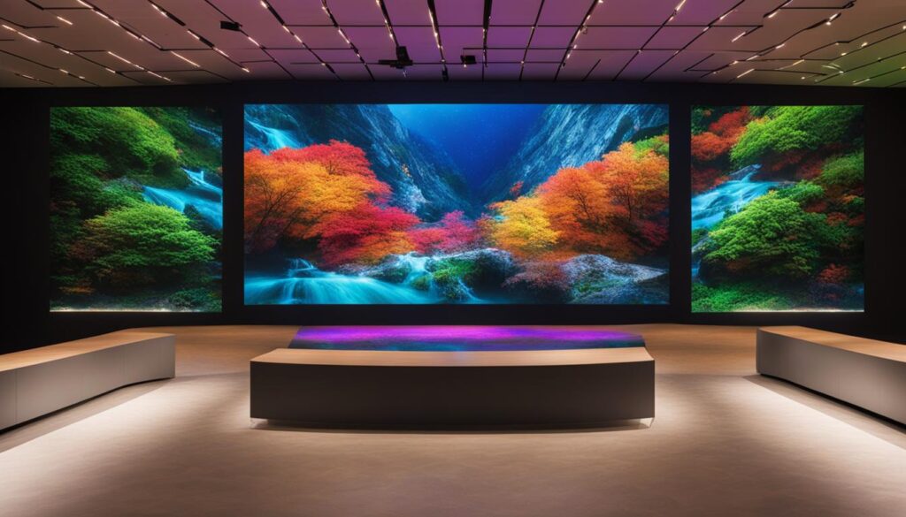 LED video wall installation for immersive experiences
