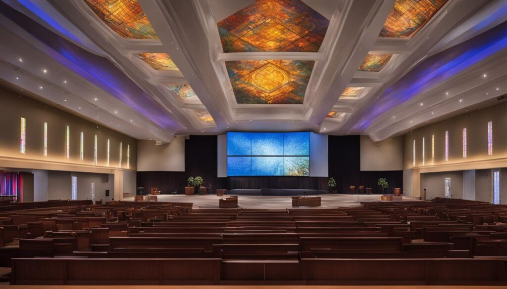 LED video wall installation in Lowell