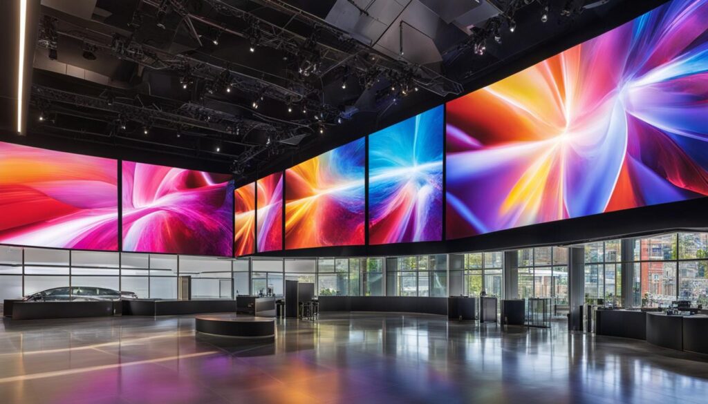 LED video wall installation in Malden