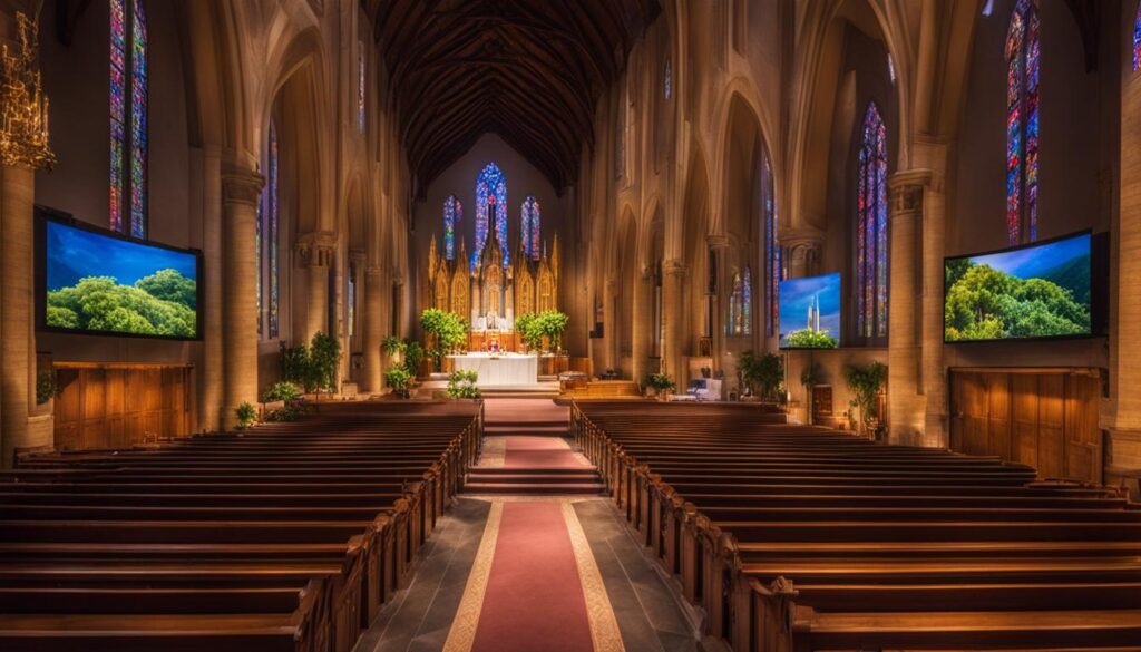 LED video walls for church