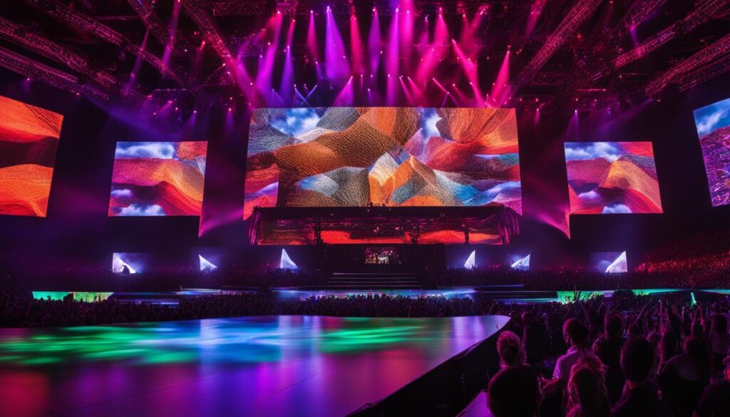 LED video walls for concerts