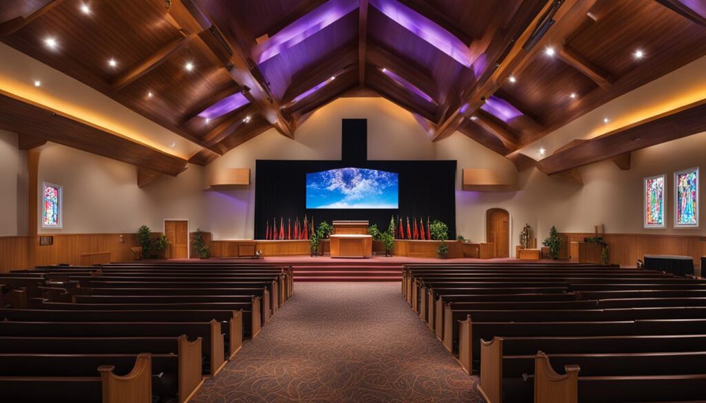 LED wall display for church LED wall display for church