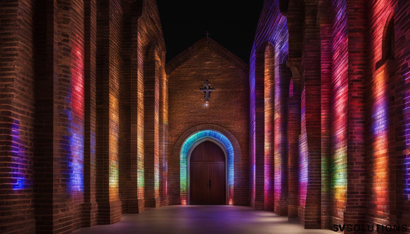 LED Wall for Church in Brick