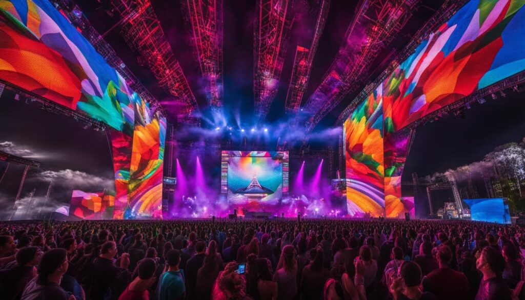 LED wall for live event